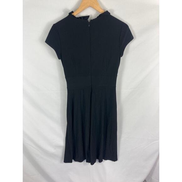 Eliza J Side Tie Ruffle Black Dress Size 8 - Picture 4 of 4